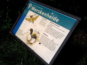 Infopaneel bij de ingang van het gebied 