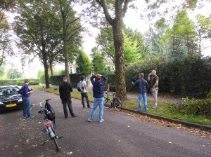 Vogelaars op de Gravin Adalaan, Velp. Geduld was vereist 